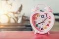 Heart Clock with fitness blur background