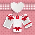 Heart Cloth Valentinesday Price Stickers Ornaments