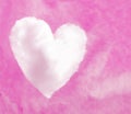 Heart cloud on pink sky. love air abstract symbol Royalty Free Stock Photo