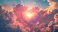 The Heart in the Clouds.AI generated image Royalty Free Stock Photo