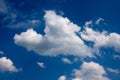 Heart clouds in the blue sky in summer Royalty Free Stock Photo