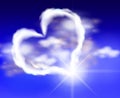 Heart of clouds in the sky