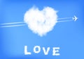 Heart of clouds Royalty Free Stock Photo