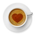 Heart on coffee