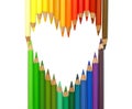 Heart. color pencils