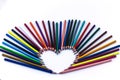 Heart, color pencils