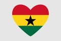 Heart of the colors of the flag of Ghana, .