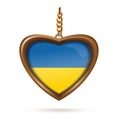 Heart in the colors of the Ukrainian flag Royalty Free Stock Photo