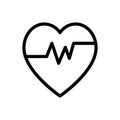 Heart vector thin line icon Royalty Free Stock Photo