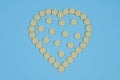 Heart concept on a blue background Royalty Free Stock Photo