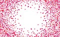 Heart confetti red circle beautiful romance icon