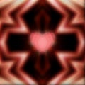 Heart in cross for the Mothers Day, Valentines Day. Blurred pattern