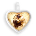 Heart cup cappuccino. Royalty Free Stock Photo