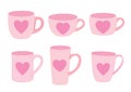 Heart cup Pink counterpart and love