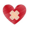 heart with cure band icon