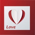 Heart cut out of paper Royalty Free Stock Photo