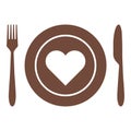 Heart and cutlery