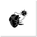 Heart damage glyph icon