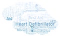 Heart Defibrillator word cloud, made with text only.