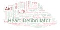 Heart Defibrillator word cloud, made with text only.