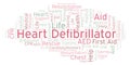 Heart Defibrillator word cloud, made with text only.