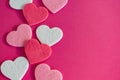 Heart design on hot pink backdrop, valentine symbol Royalty Free Stock Photo