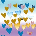 Hearts for Valentine s day card, Heart Multi Color