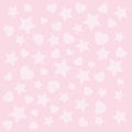 Heart star abstract texture Pettern wallpaper design on pink background Royalty Free Stock Photo
