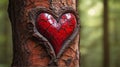 Heart design in tree looking awesome.