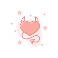 Heart devil design valentine day vector concept Royalty Free Stock Photo