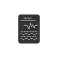 Heart diagnosis report vector icon. Simple element illustration. Heart diagnosis report vector symbol design from Pregnancy collec