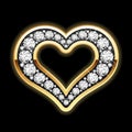 Heart in diamonds