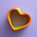 Heart of different colors Royalty Free Stock Photo