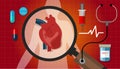 Heart disease attack human health cardiology cardiovascular icon Royalty Free Stock Photo