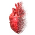 Heart disease concept. 3D rendering Royalty Free Stock Photo