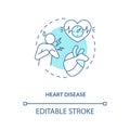 Heart disease concept icon