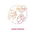 Heart disease concept icon