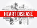 Heart Disease - several types of heart conditions, word cloud health concept background Royalty Free Stock Photo