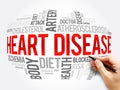 Heart Disease word cloud collage, health concept Royalty Free Stock Photo