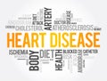 Heart Disease word cloud collage, health concept Royalty Free Stock Photo