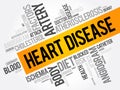 Heart Disease word cloud collage, health concept background Royalty Free Stock Photo