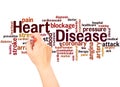 Heart Disease word cloud hand writing concept Royalty Free Stock Photo