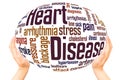 Heart Disease word cloud hand sphere concept Royalty Free Stock Photo