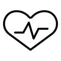 Heart doctor icon, outline style