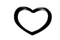 Heart doodle ,handmade love icon on white background.