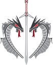 Heart of dragons and fantasy sword