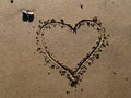 A Heart drawn in sand