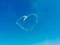 A heart drawn by two small planes