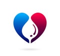heart droplet logo droplet love icon logo