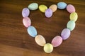 Heart easter eggs whit love